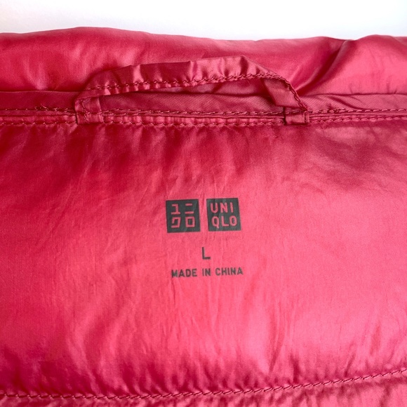 UNIQLO pink ultra light down jacket coat L - Picture 9 of 11